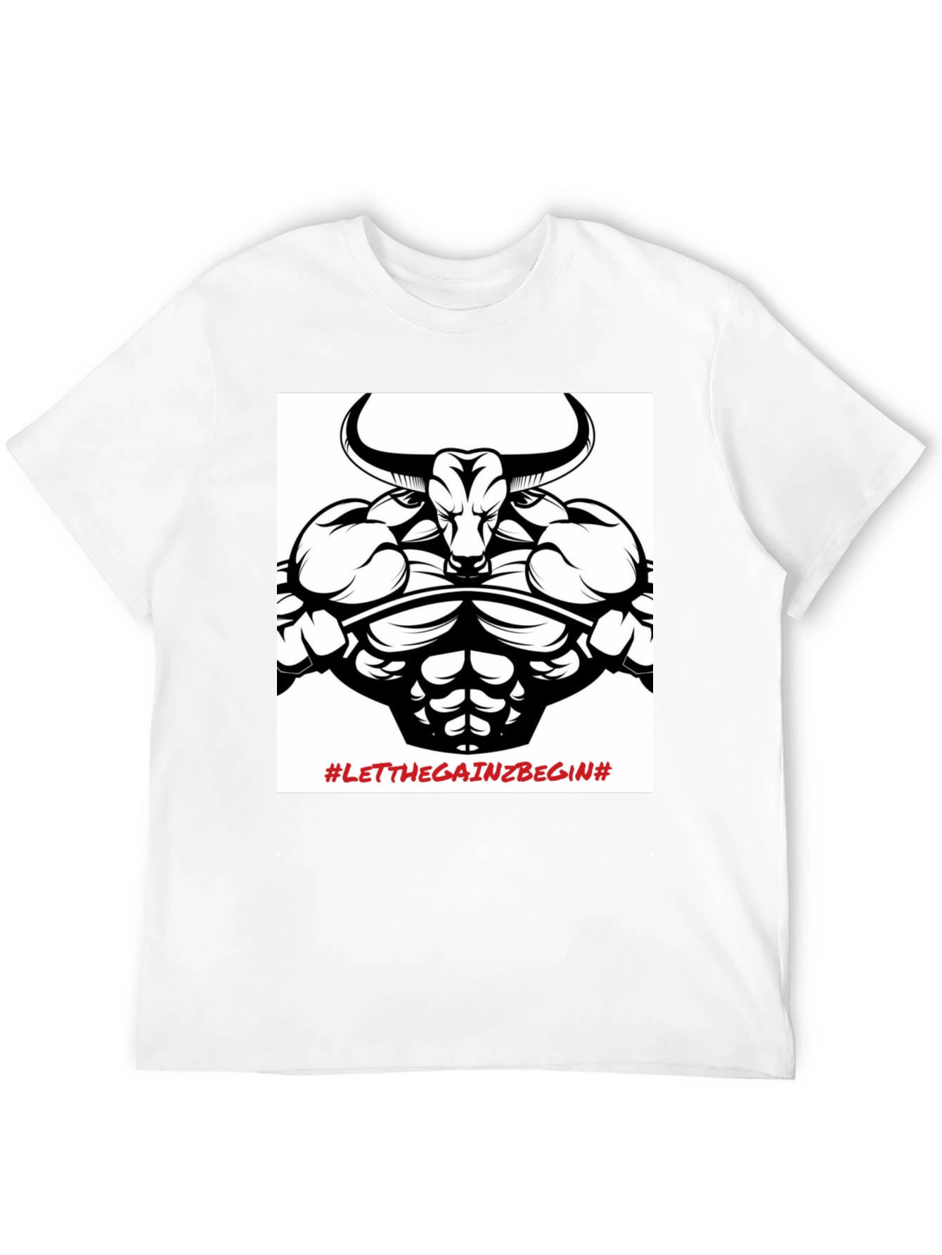 Black Graphic Tee: Bull Gains