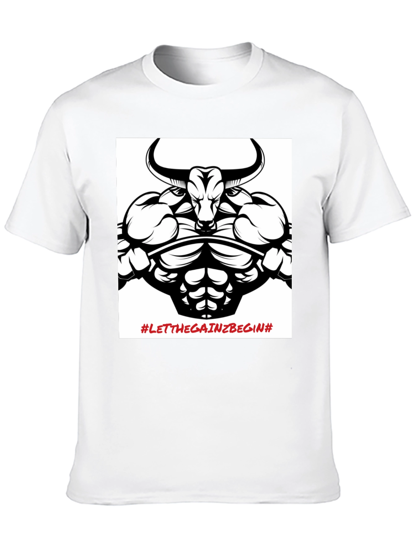 Black Graphic Tee: Bull Gains