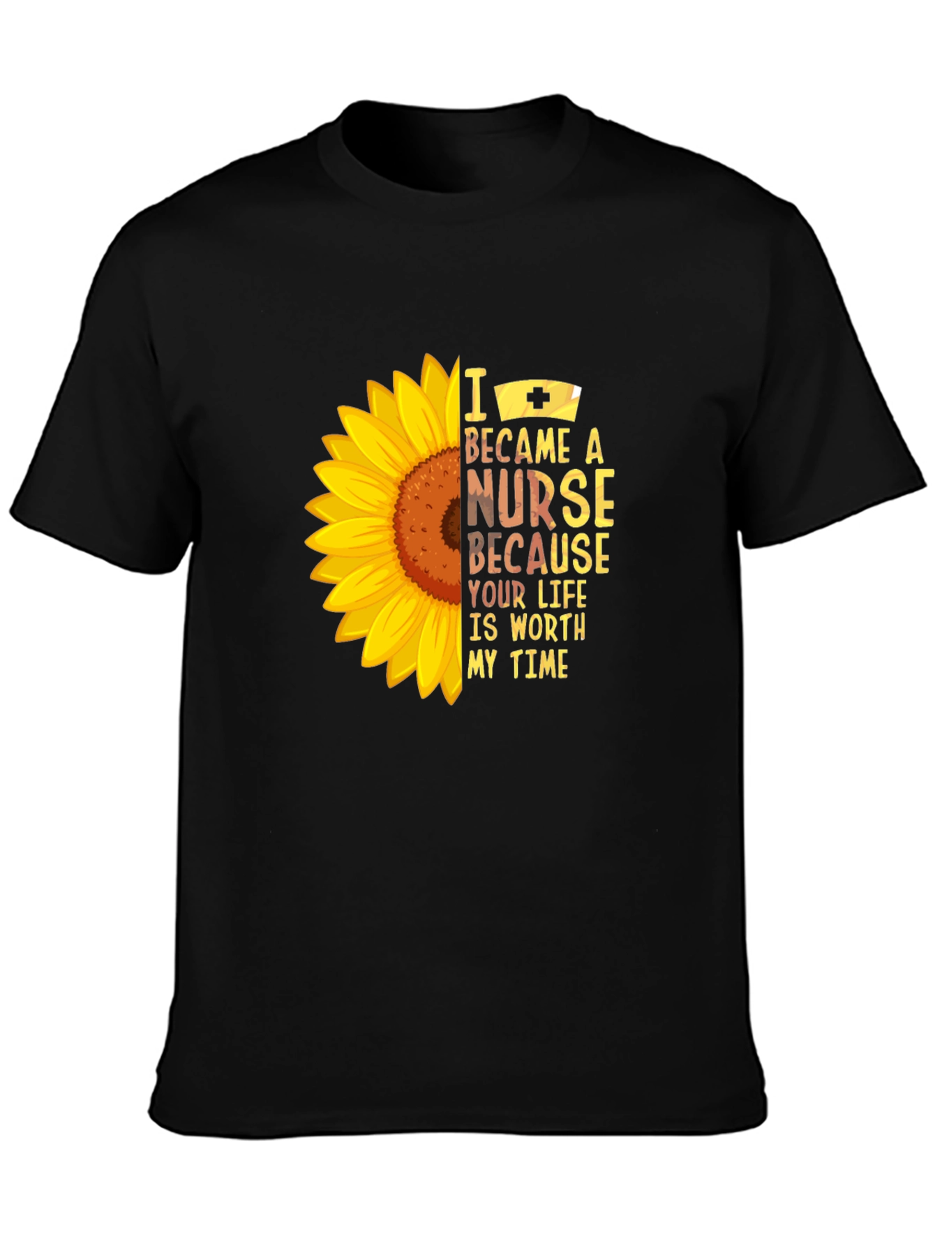 Sunflower Nurse Graphic T-Shirt - Worth My Time