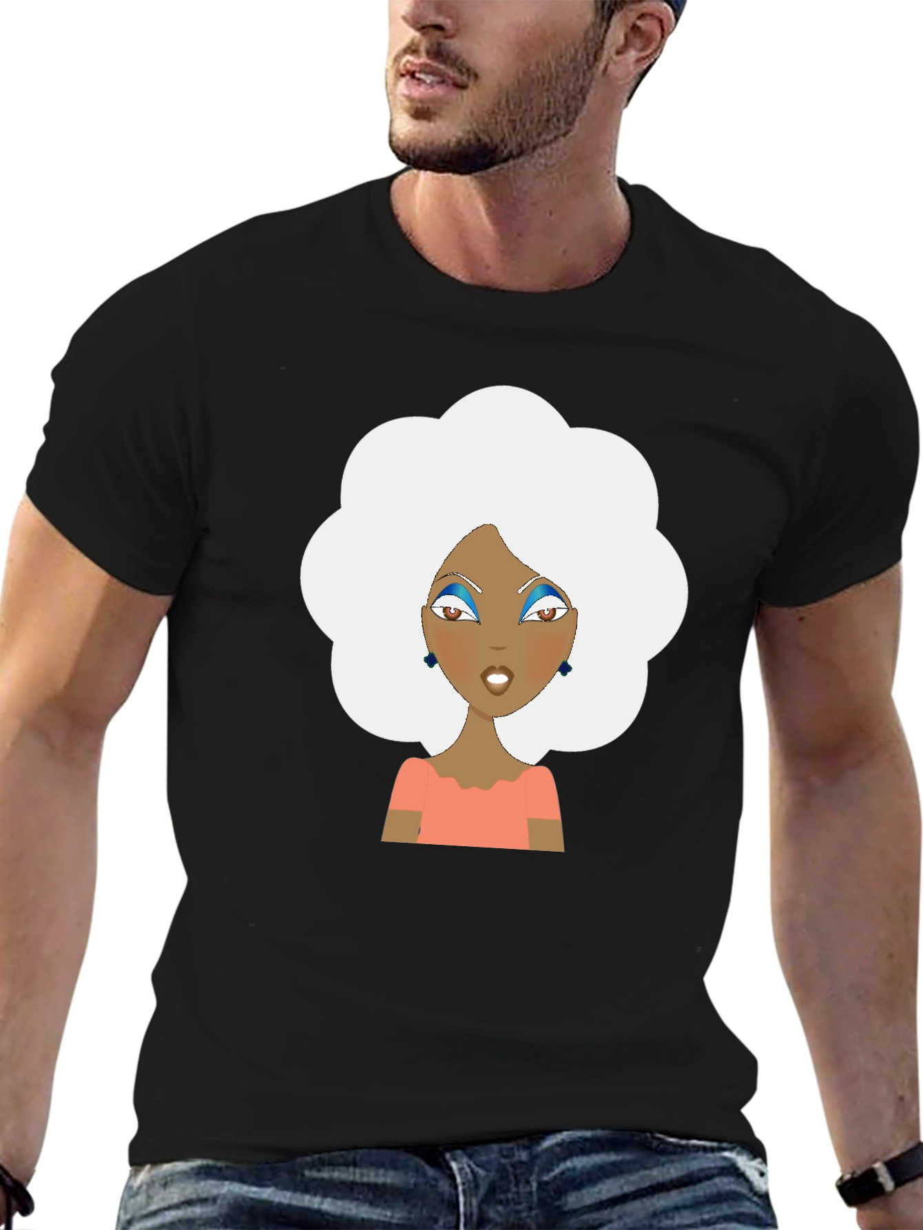 Retro Afro Woman Graphic T-Shirt