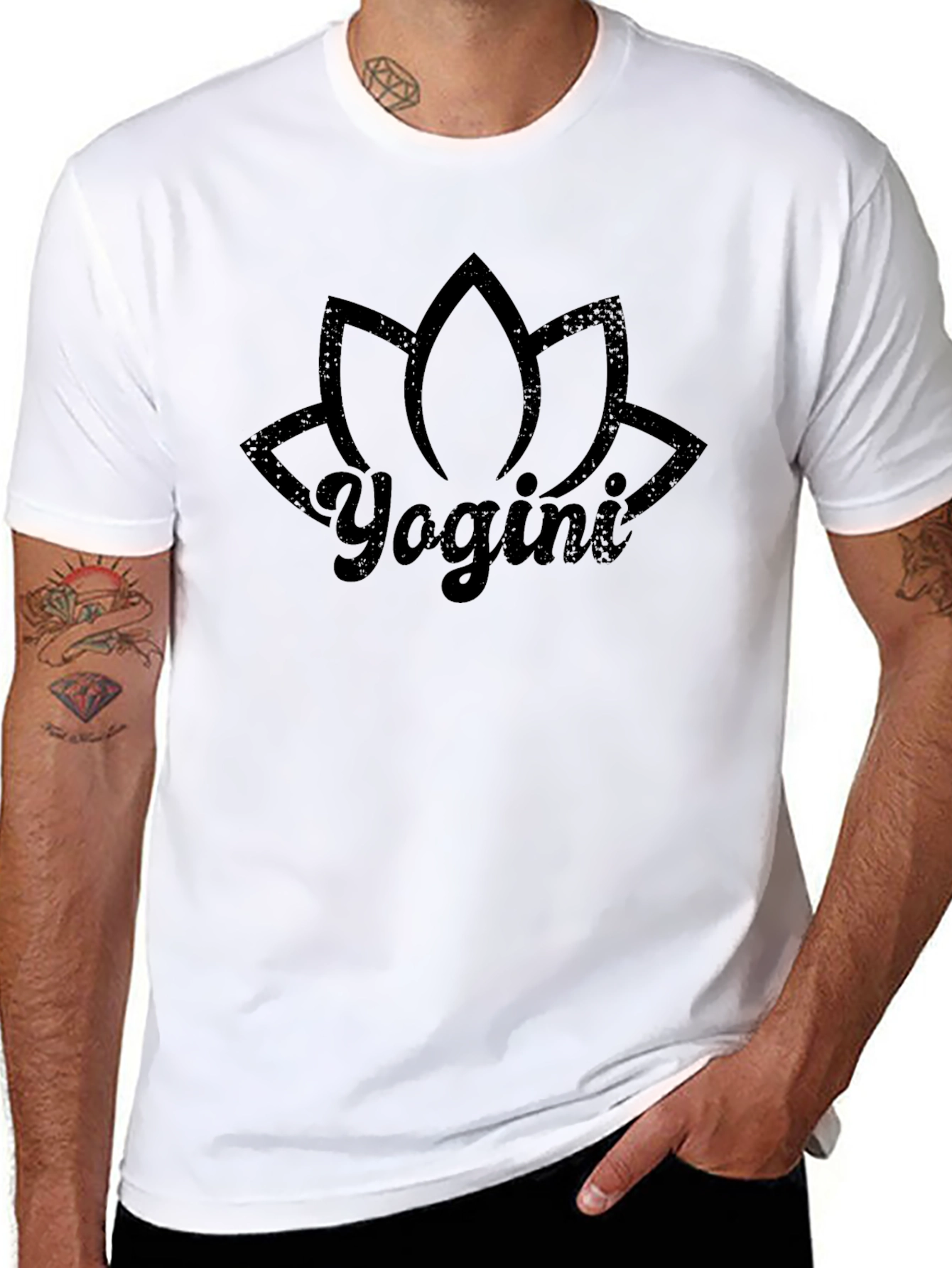Yogini Lotus T-Shirt - Black Yoga Shirt