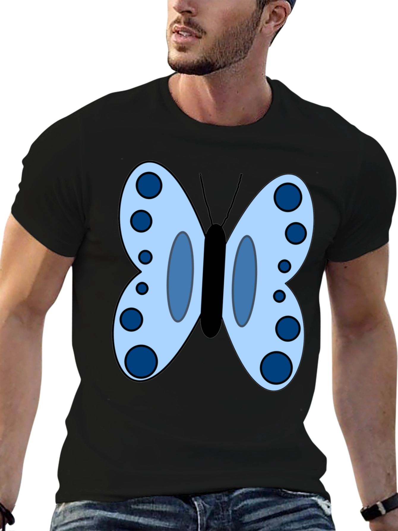 Butterfly Graphic T-Shirt - Black
