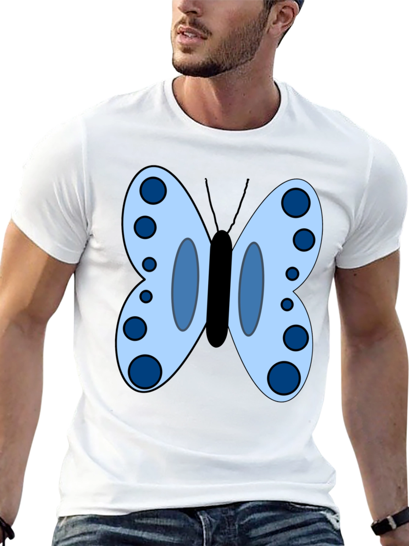 Butterfly Graphic T-Shirt - Black