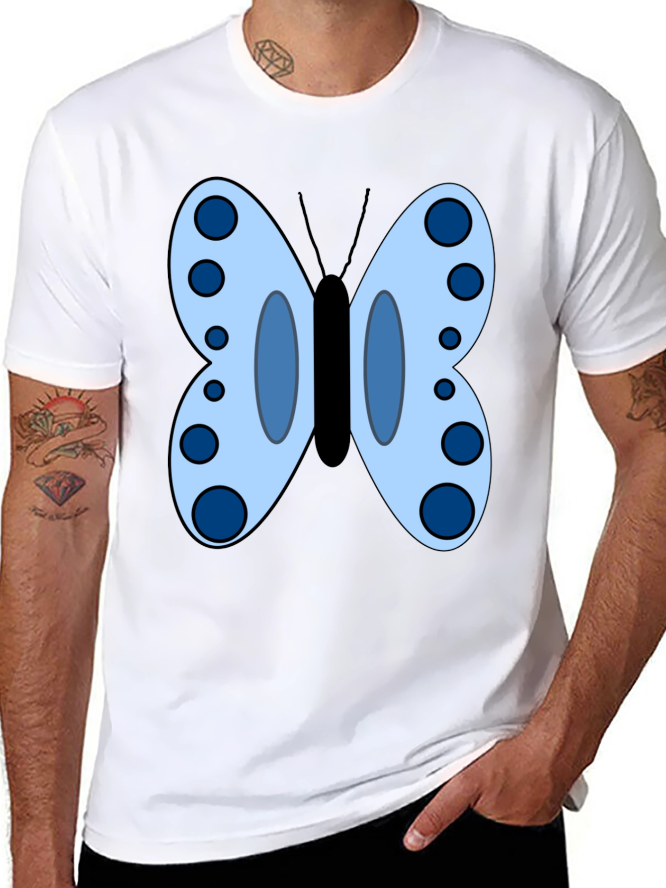 Butterfly Graphic T-Shirt - Black