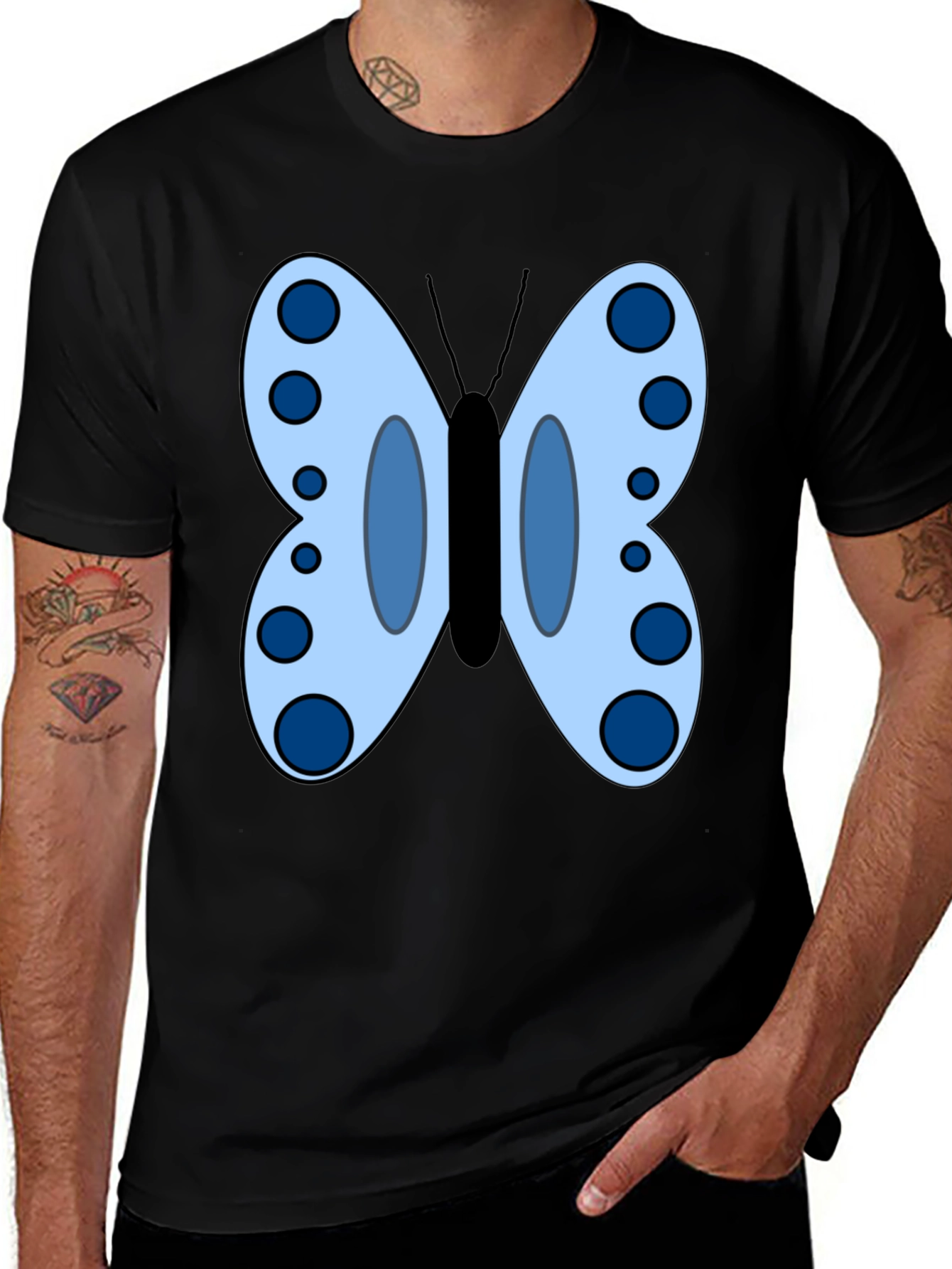 Butterfly Graphic T-Shirt - Black