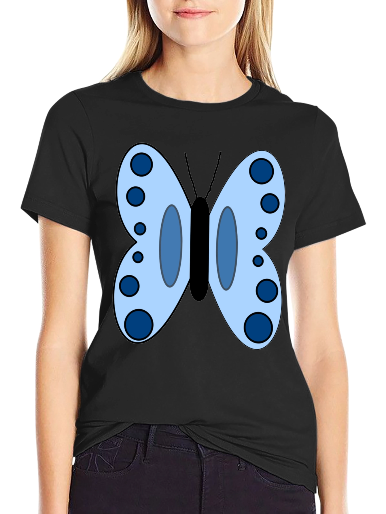 Butterfly Graphic T-Shirt - Black