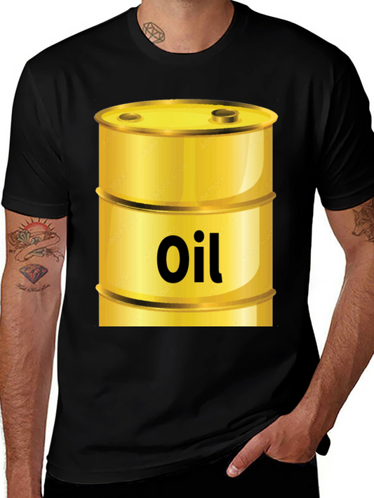 Oil Barrel Graphic Tee - Cool Black T-Shirt