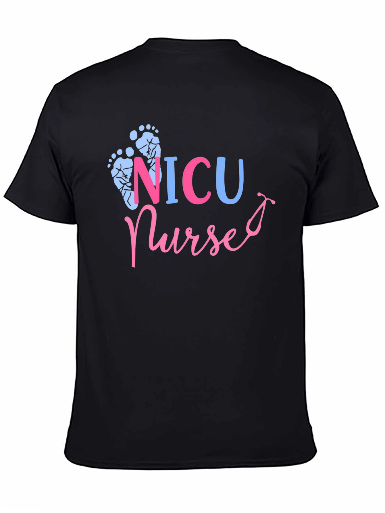 NICU Nurse Graphic Tee - Unisex Black T-Shirt