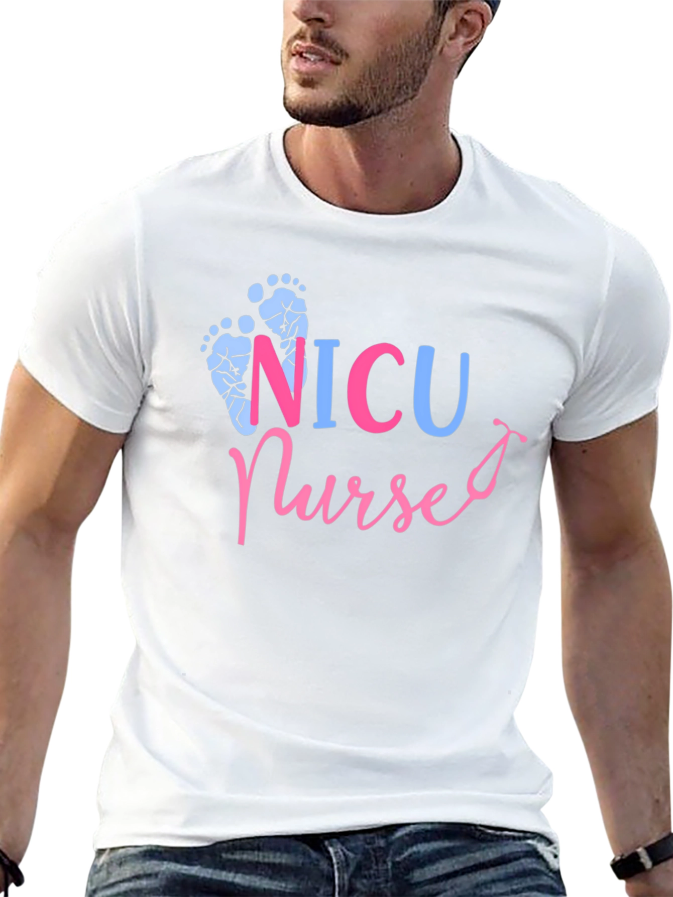 NICU Nurse Graphic Tee - Unisex Black T-Shirt