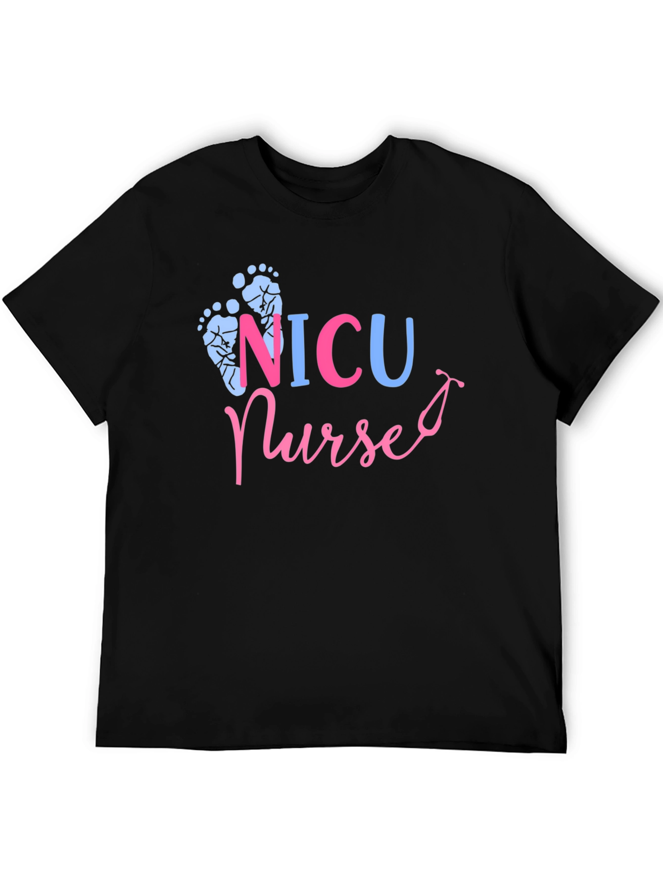 NICU Nurse Graphic Tee - Unisex Black T-Shirt