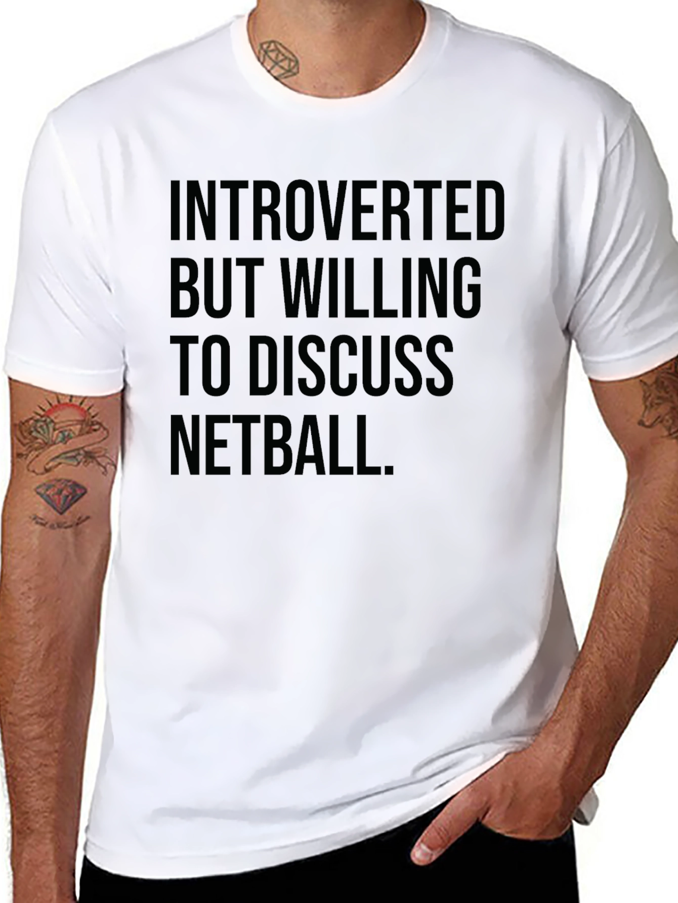 Introverted Netball Tee - Funny Graphic T-Shirt
