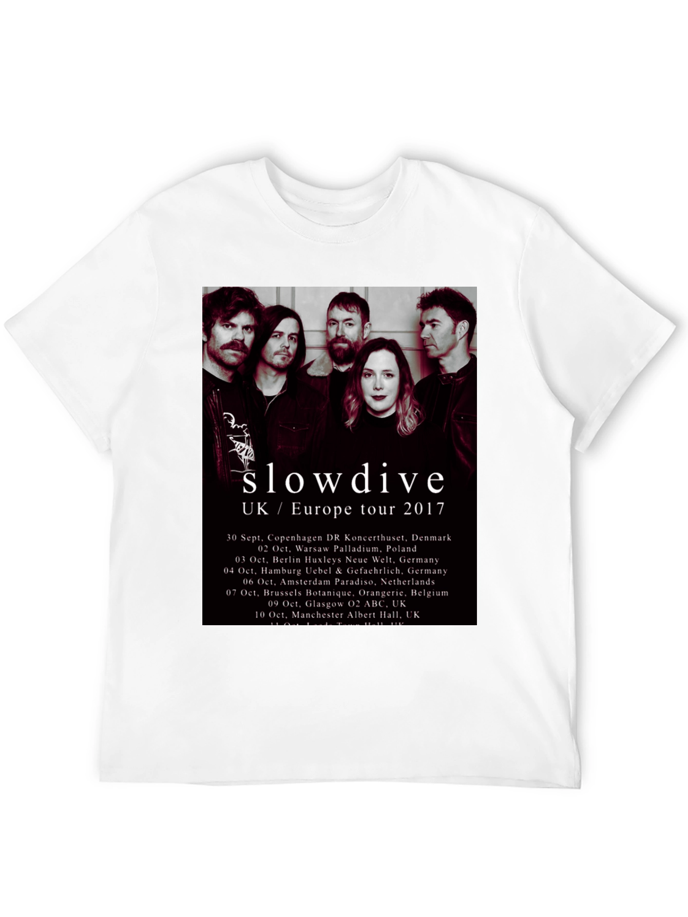 Slowdive UK/Europe Tour 2017 Black T-Shirt