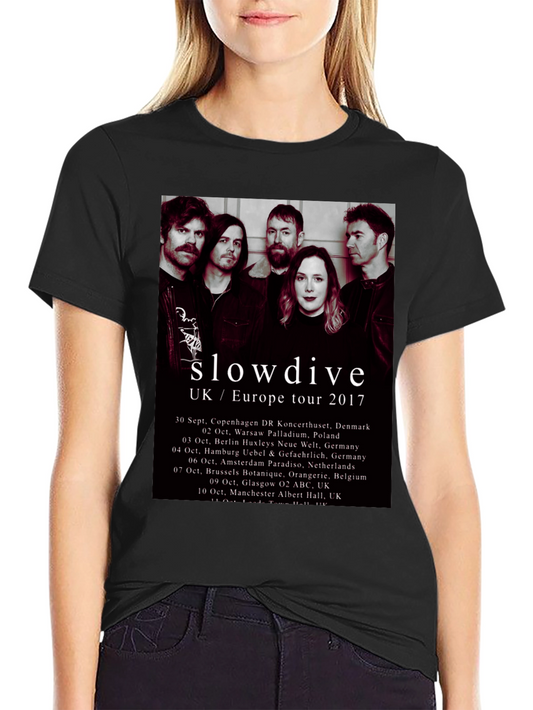 Slowdive UK/Europe Tour 2017 Black T-Shirt