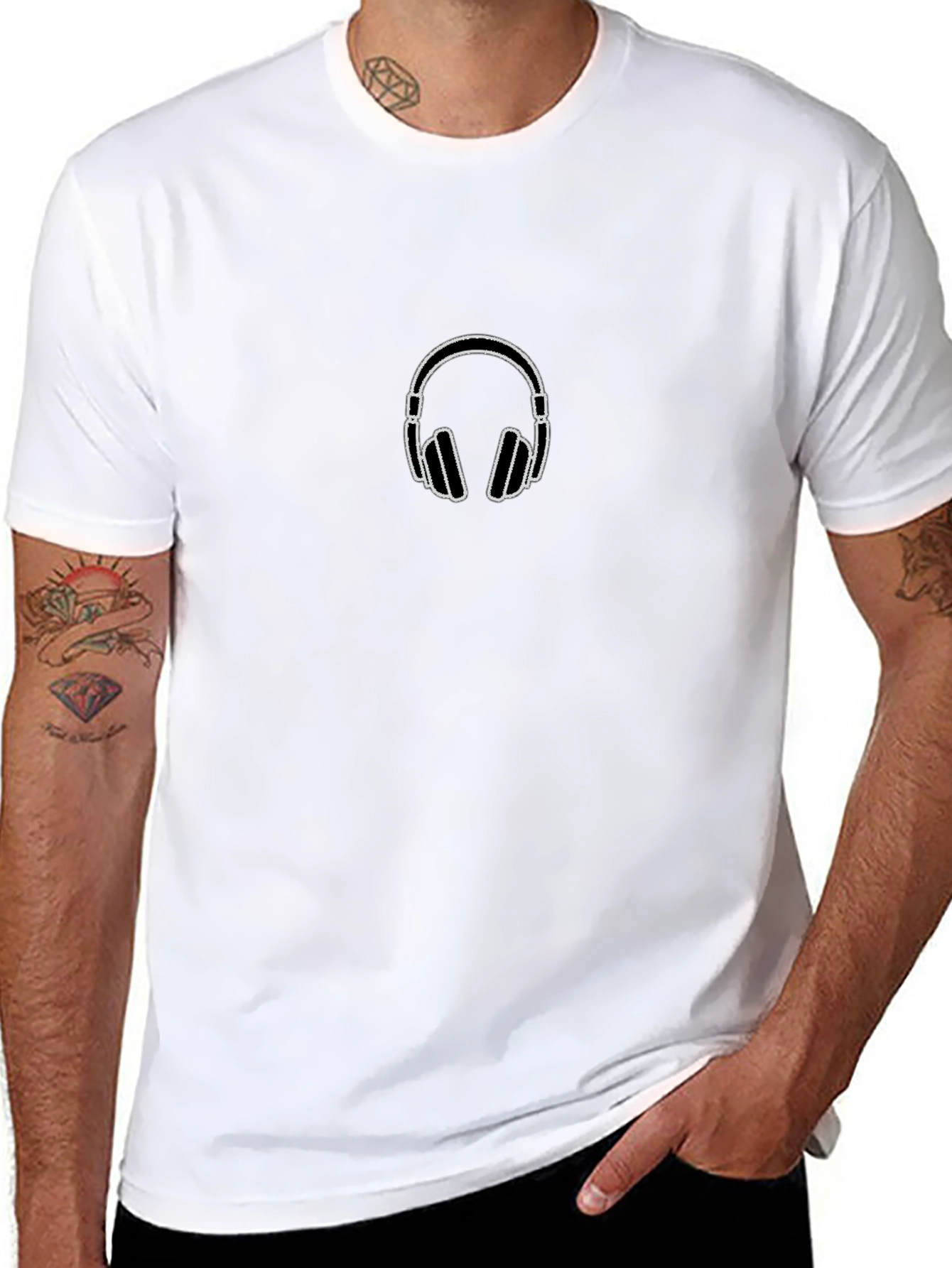 Headphones Graphic T-Shirt - Stylish Comfort