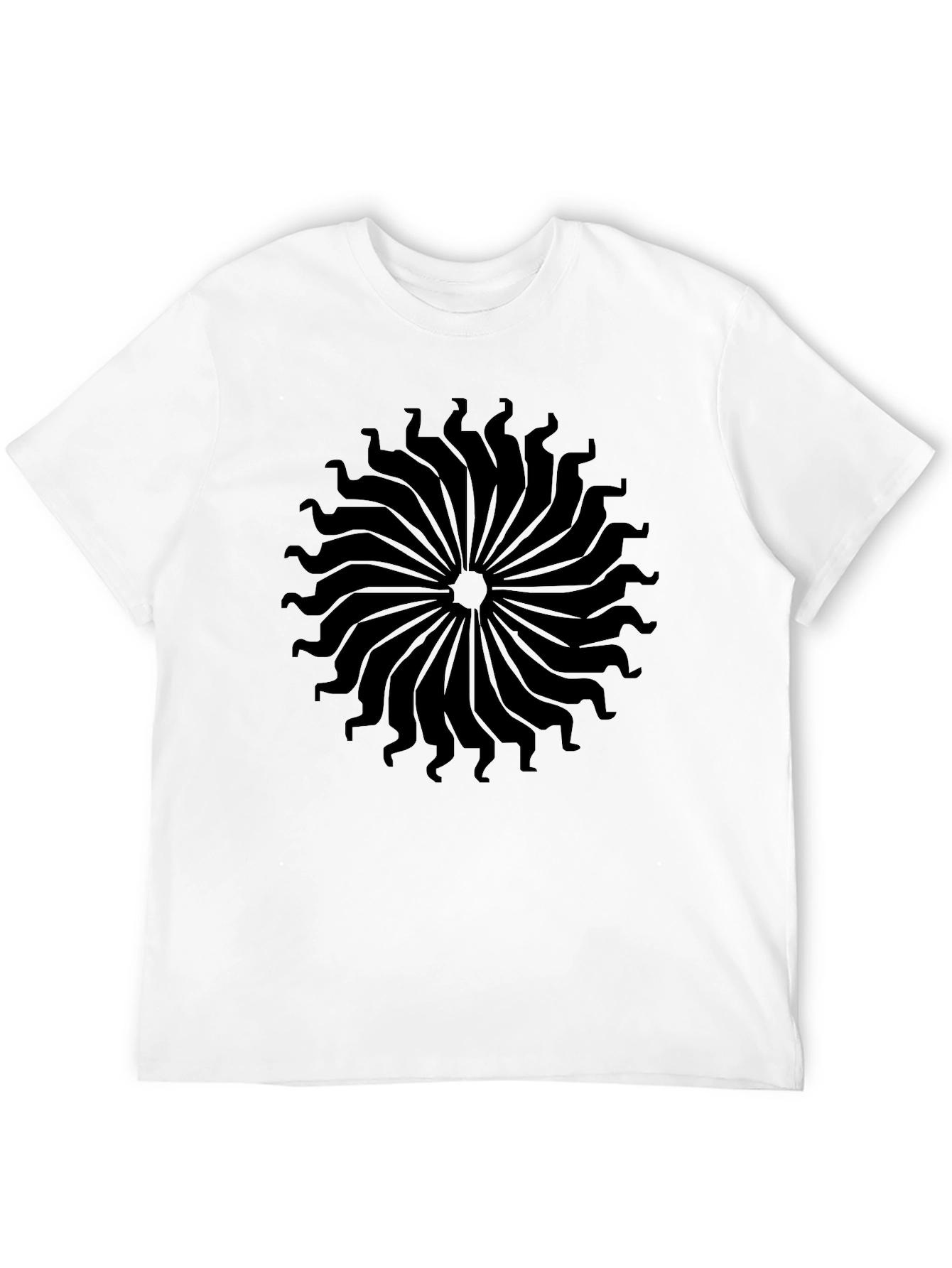 Black Sunburst Graphic Tee - Modern Casual Style
