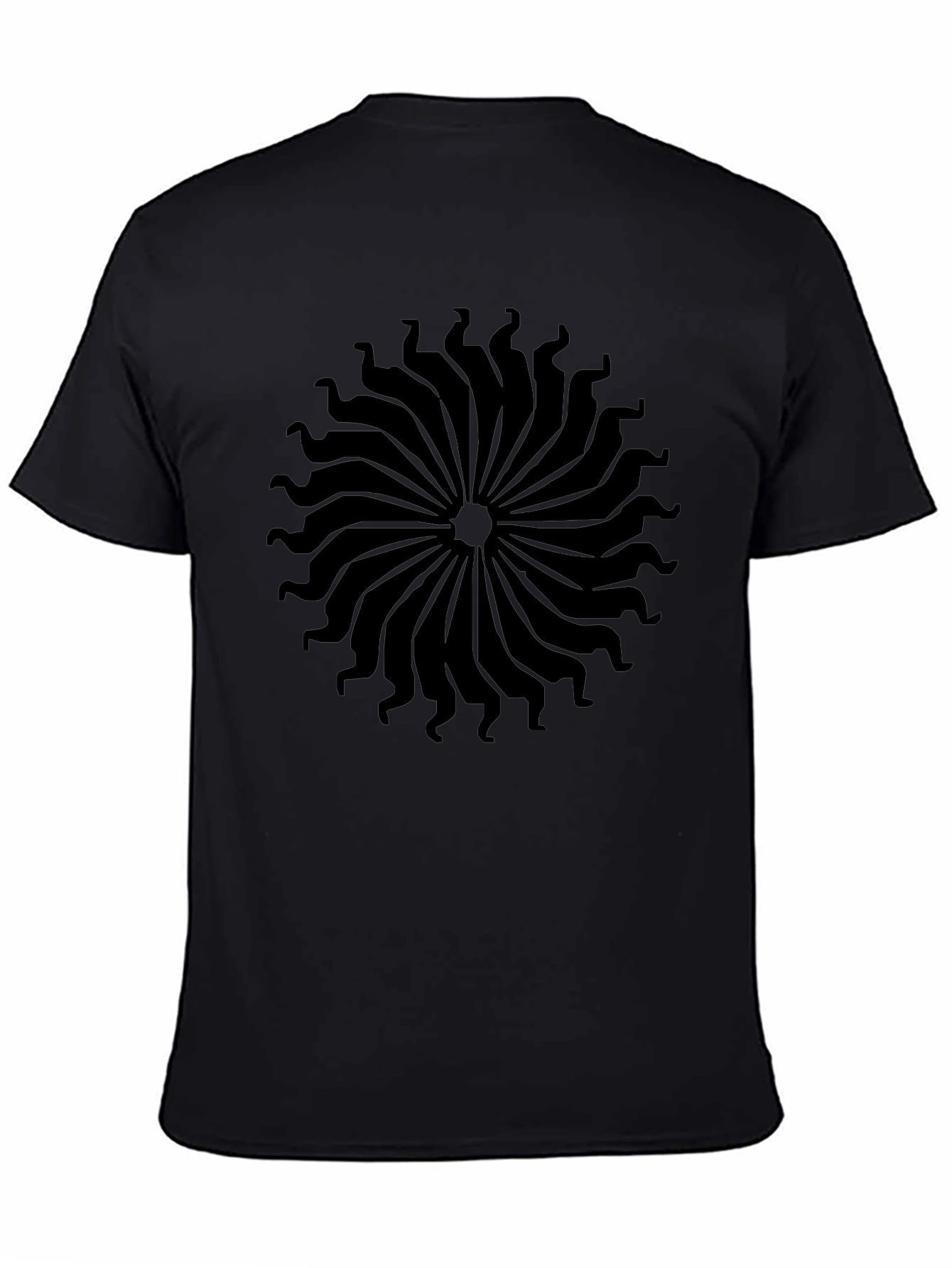 Black Sunburst Graphic Tee - Modern Casual Style