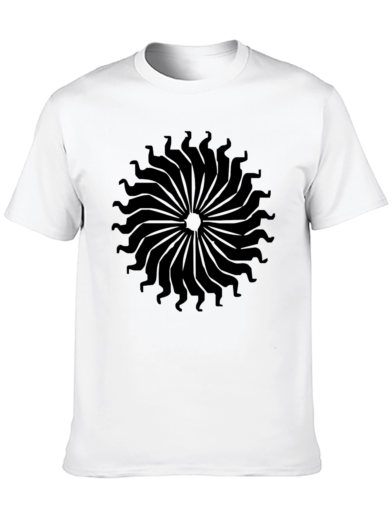Black Sunburst Graphic Tee - Modern Casual Style