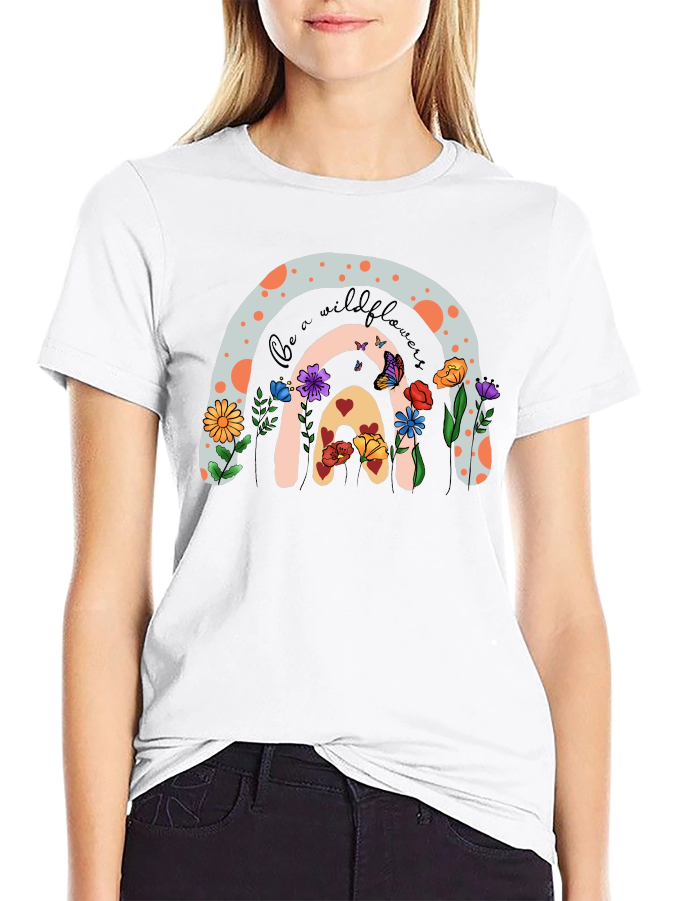 Wildflower Rainbow Graphic T-Shirt