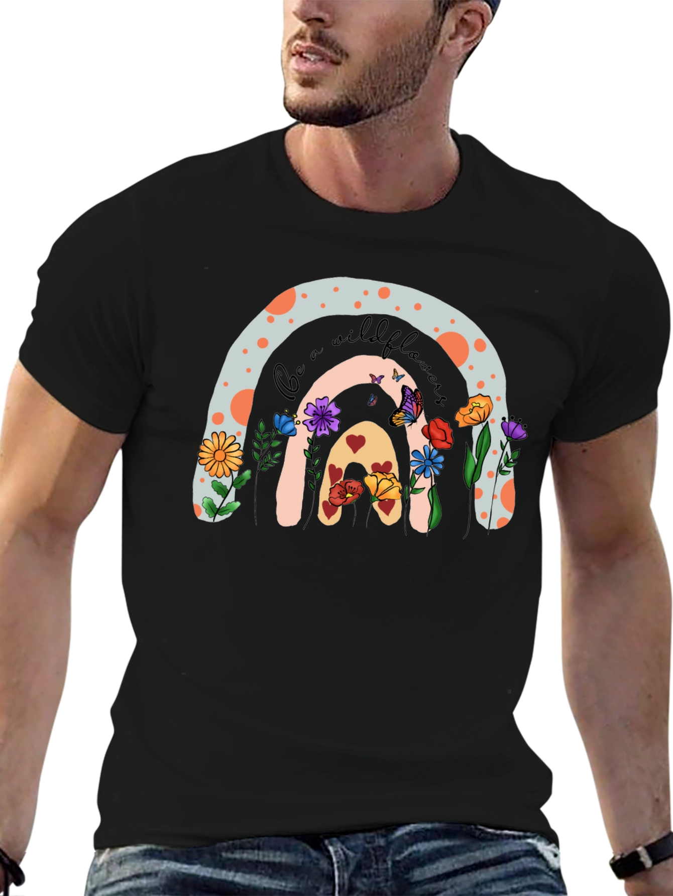Wildflower Rainbow Graphic T-Shirt