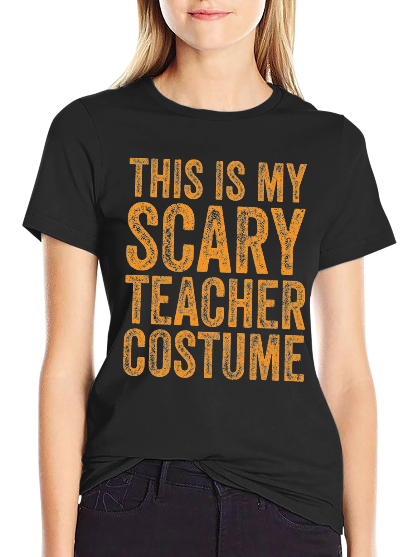 Scary Teacher Costume Graphic T-Shirt - Halloween Tee