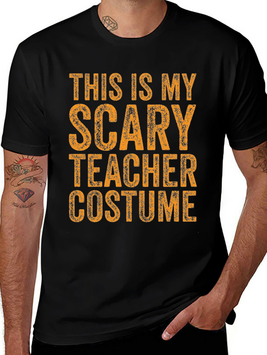 Scary Teacher Costume Graphic T-Shirt - Halloween Tee