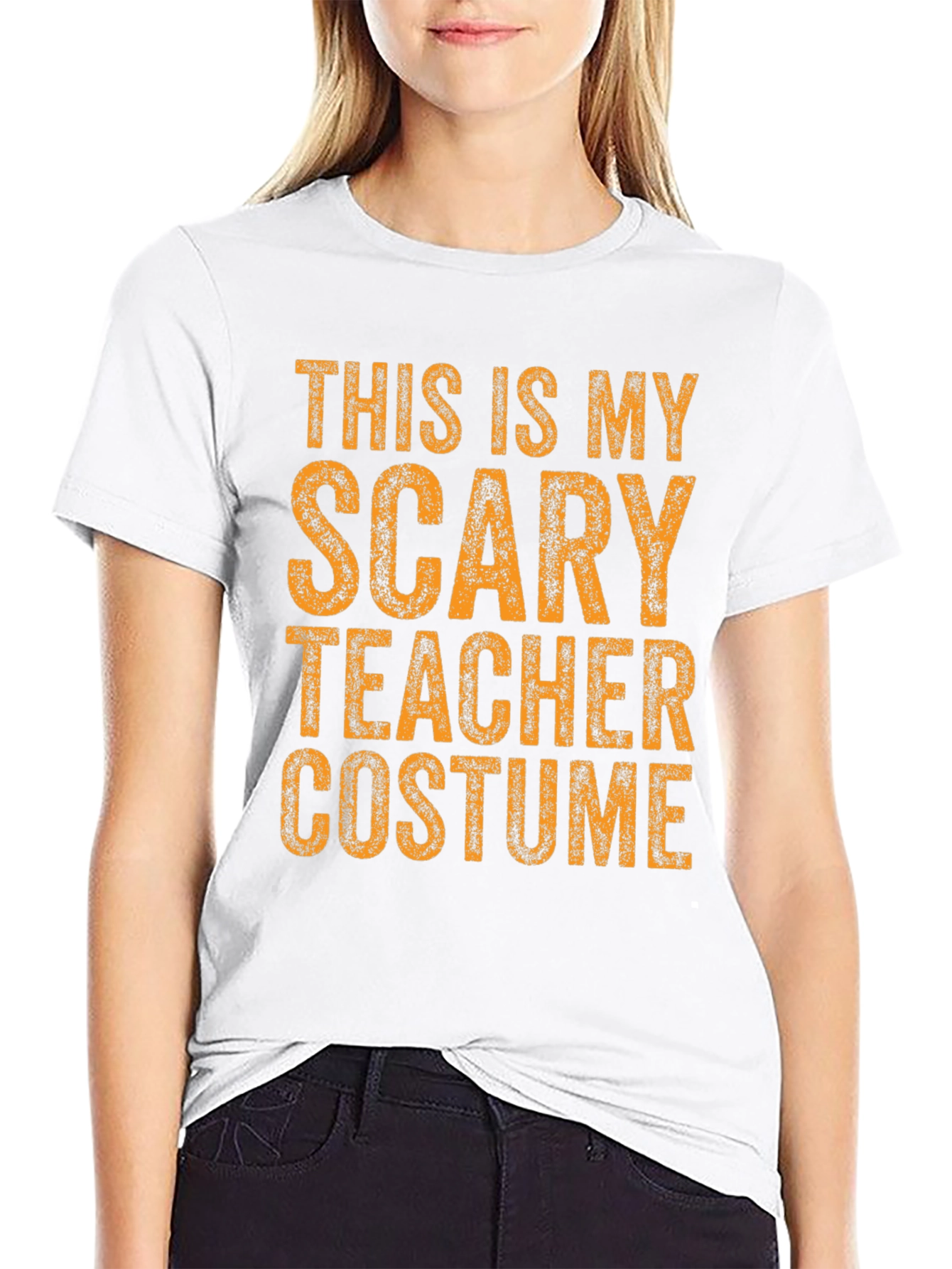 Scary Teacher Costume Graphic T-Shirt - Halloween Tee