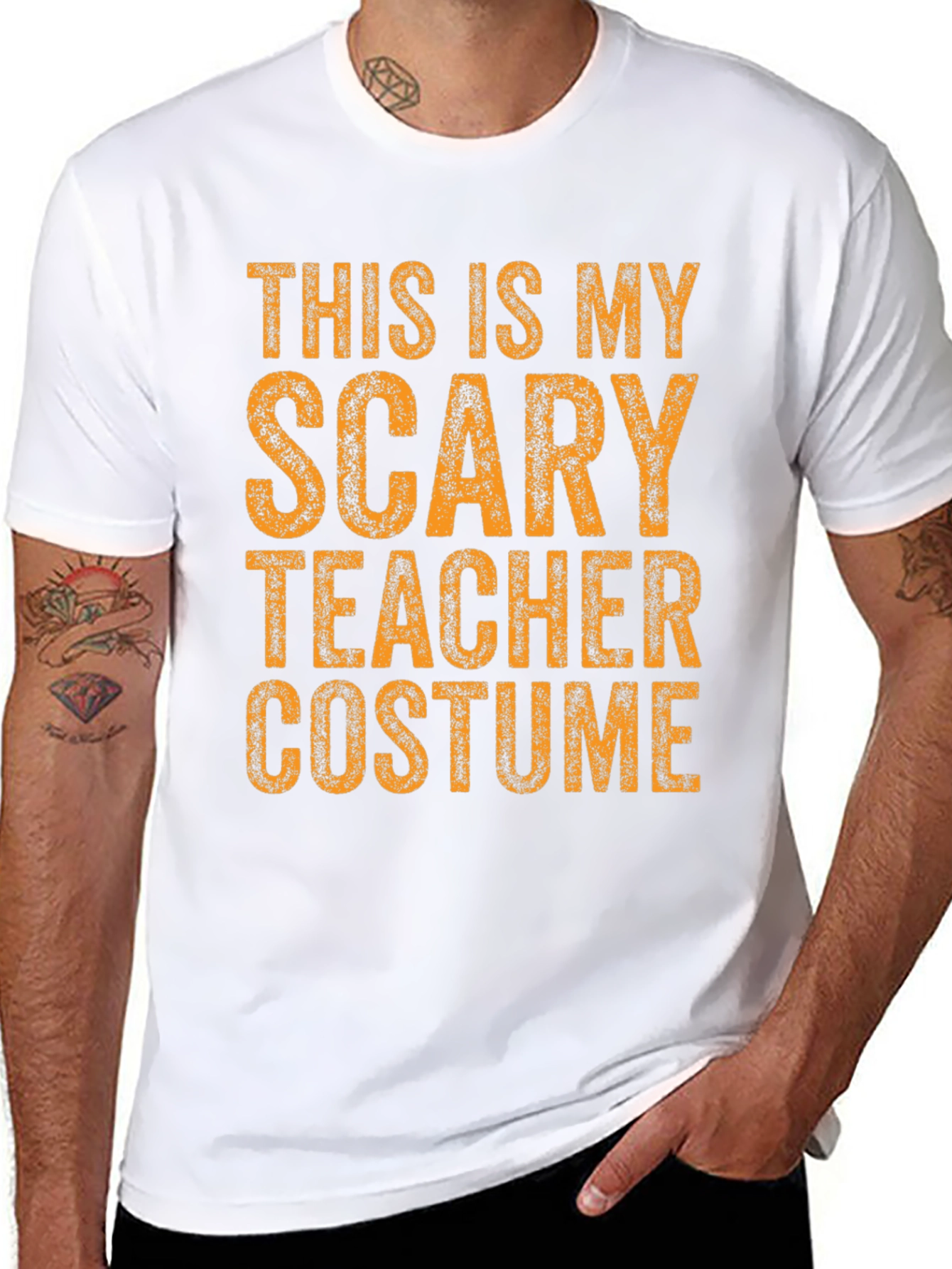 Scary Teacher Costume Graphic T-Shirt - Halloween Tee