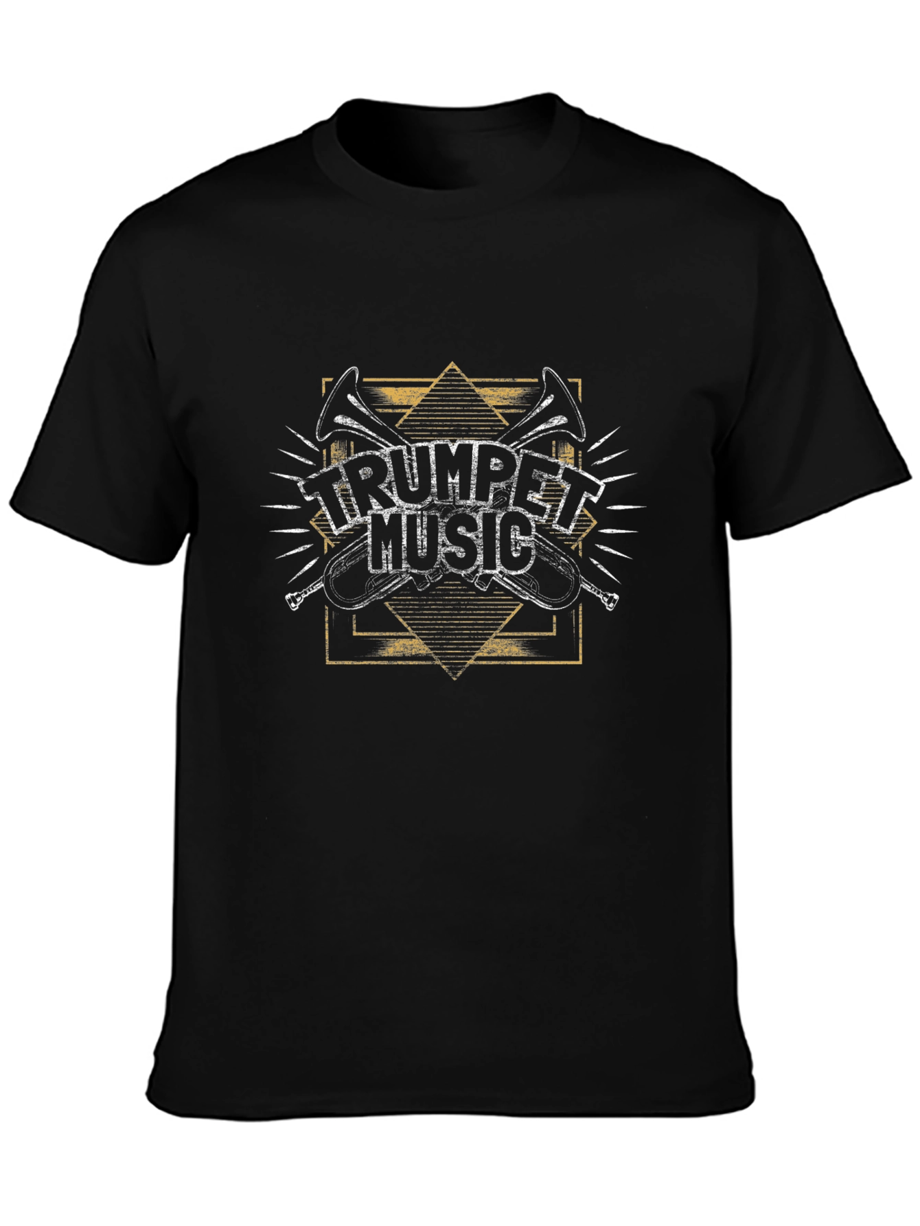 Trumpet Music Graphic Tee - Black