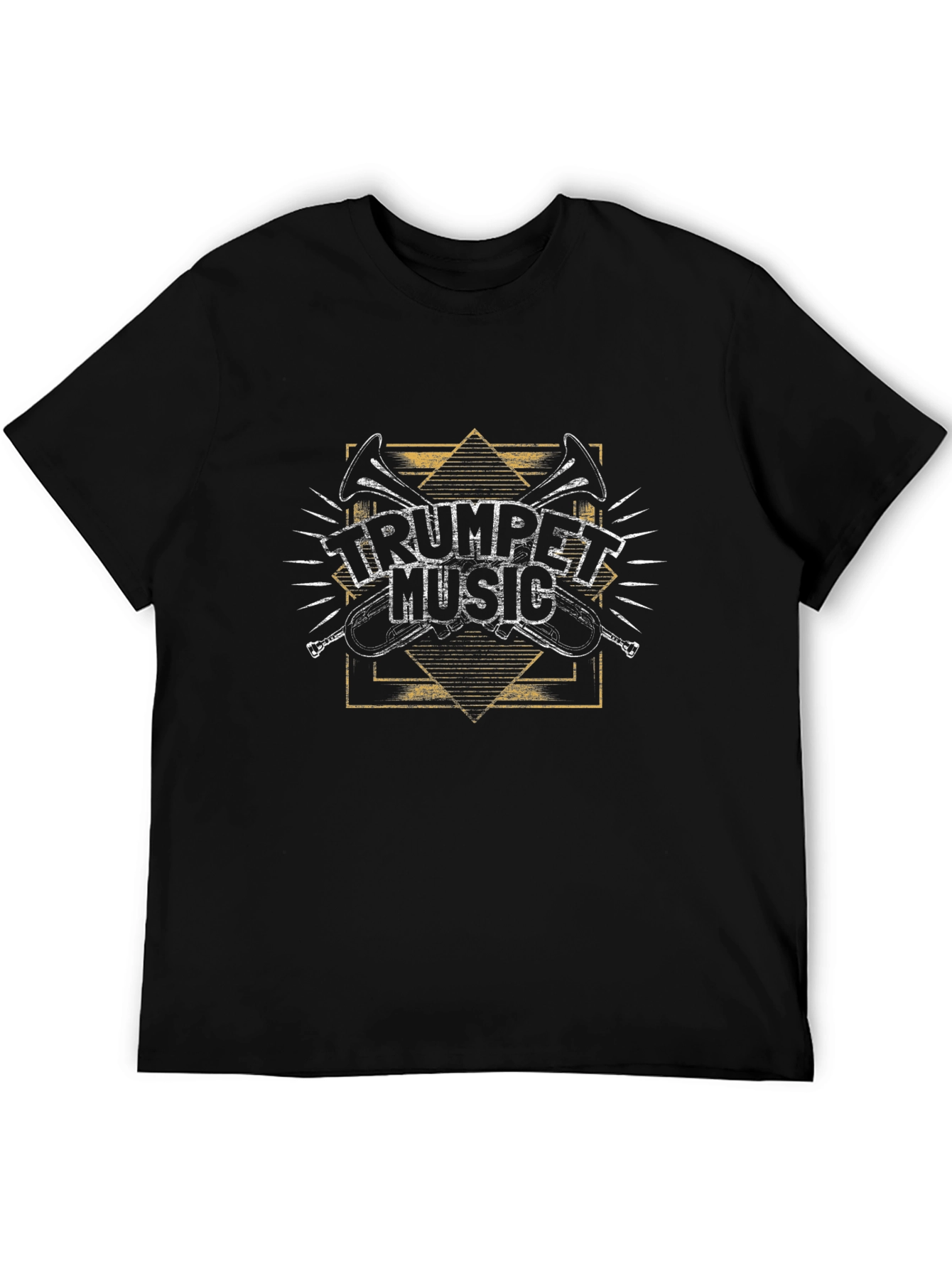 Trumpet Music Graphic Tee - Black