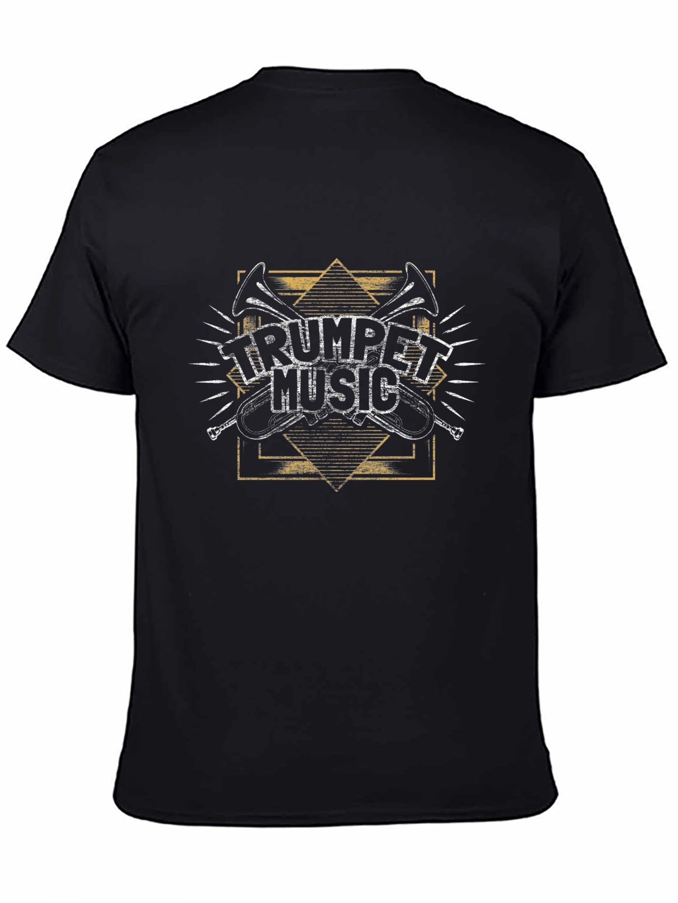 Trumpet Music Graphic Tee - Black