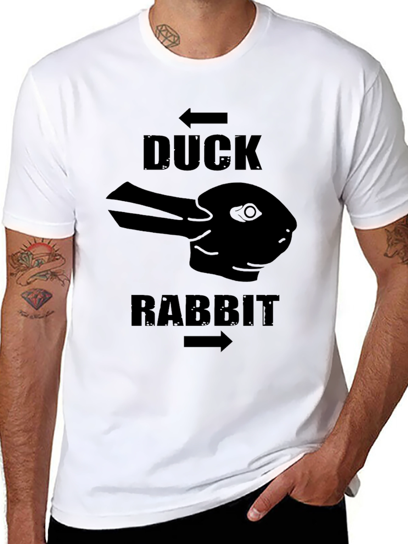Duck Rabbit Illusion T-Shirt - Mind-Bending Design