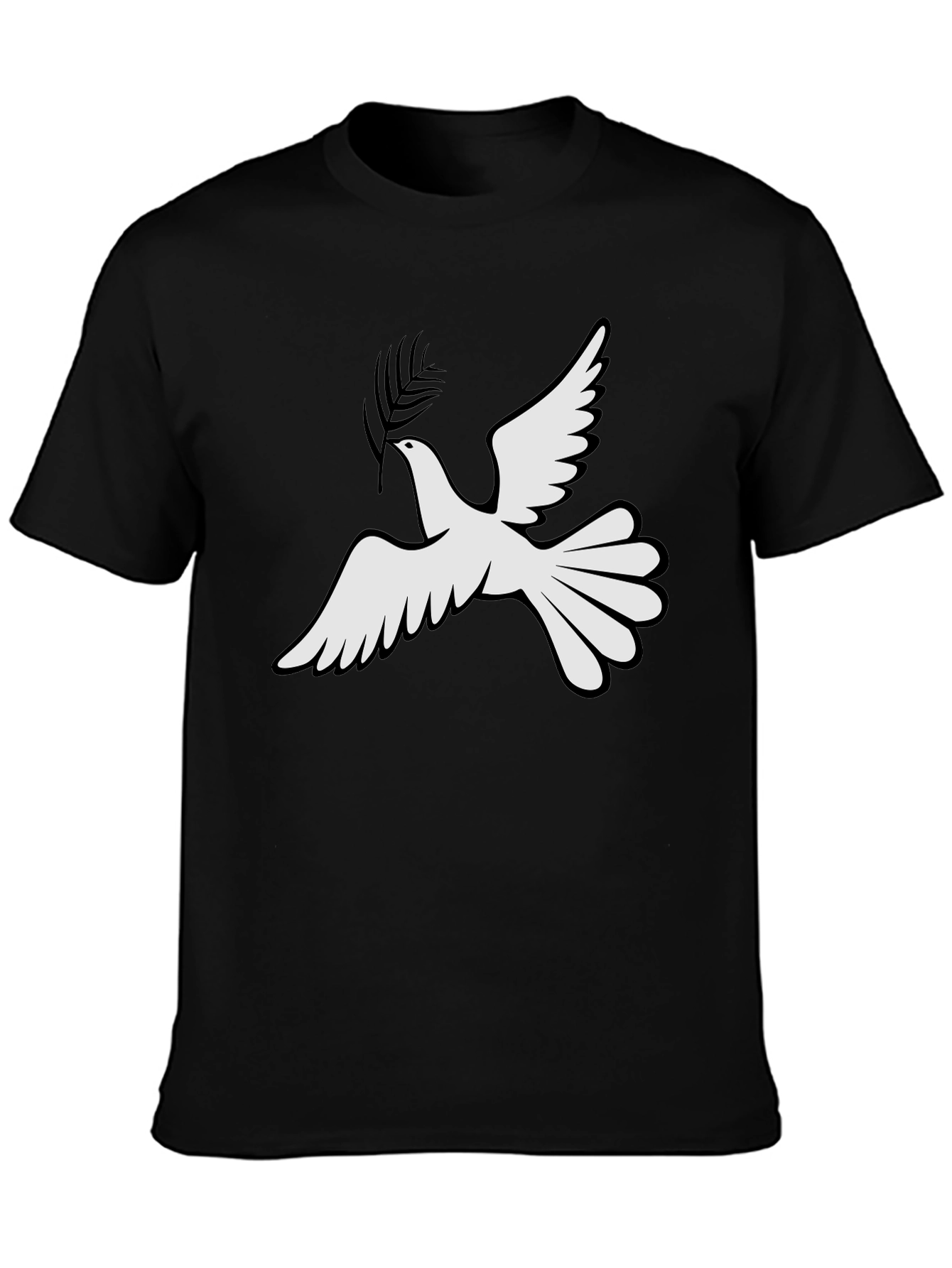 Peace Dove Graphic Tee - Stylish Black T-Shirt
