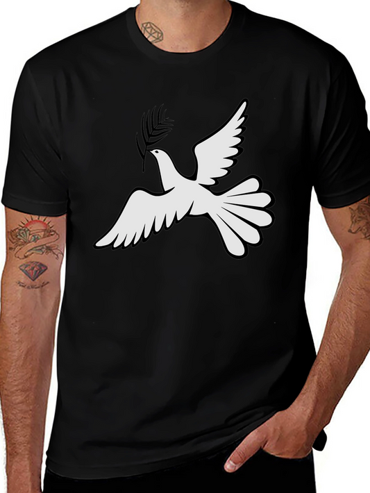 Peace Dove Graphic Tee - Stylish Black T-Shirt