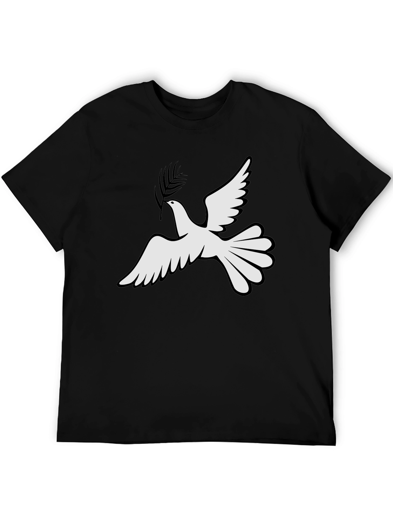 Peace Dove Graphic Tee - Stylish Black T-Shirt