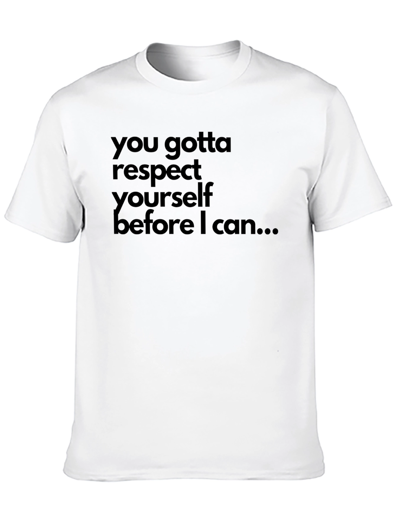 Respect Yourself Graphic Tee - Black Cotton T-Shirt
