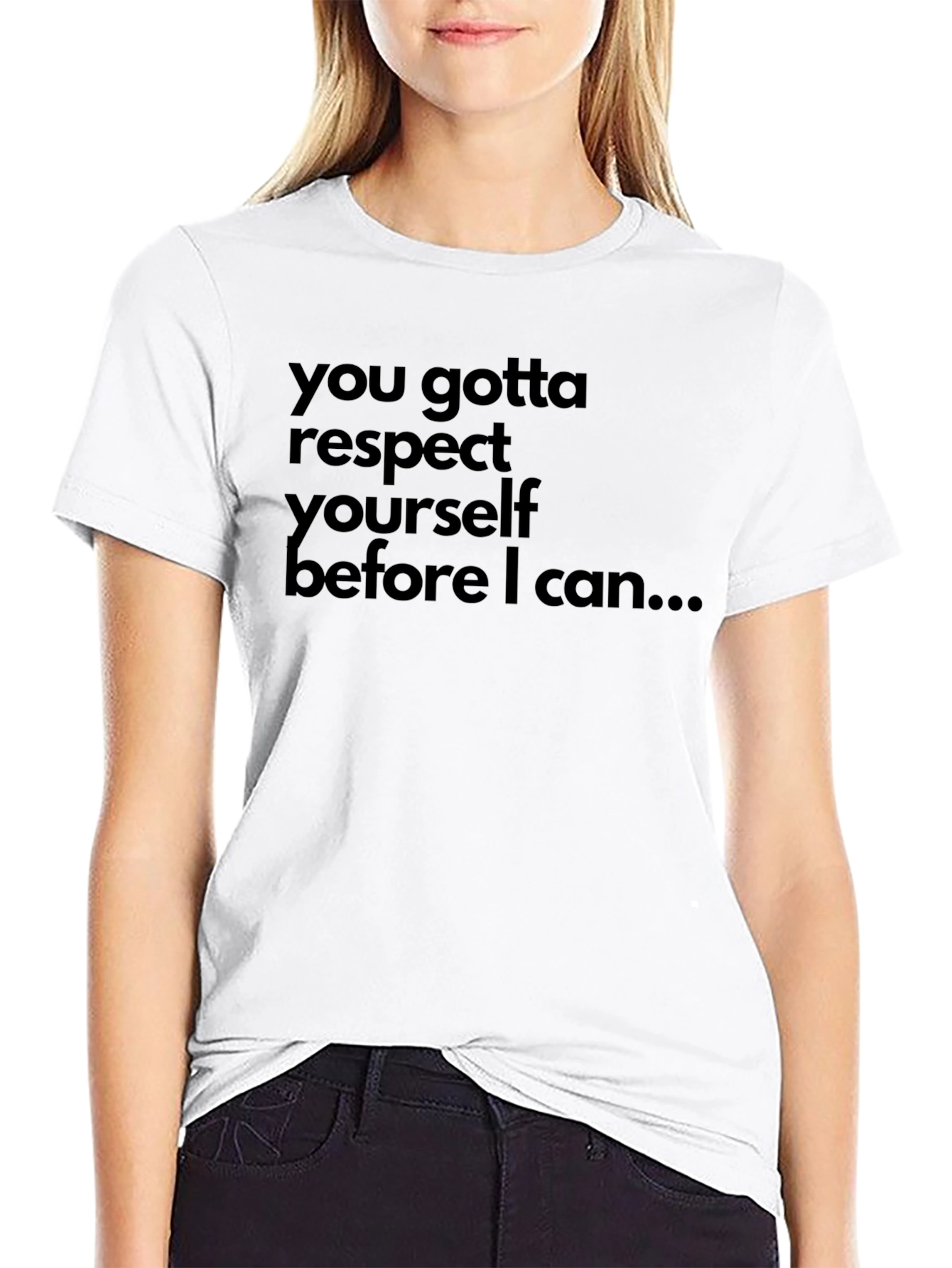 Respect Yourself Graphic Tee - Black Cotton T-Shirt