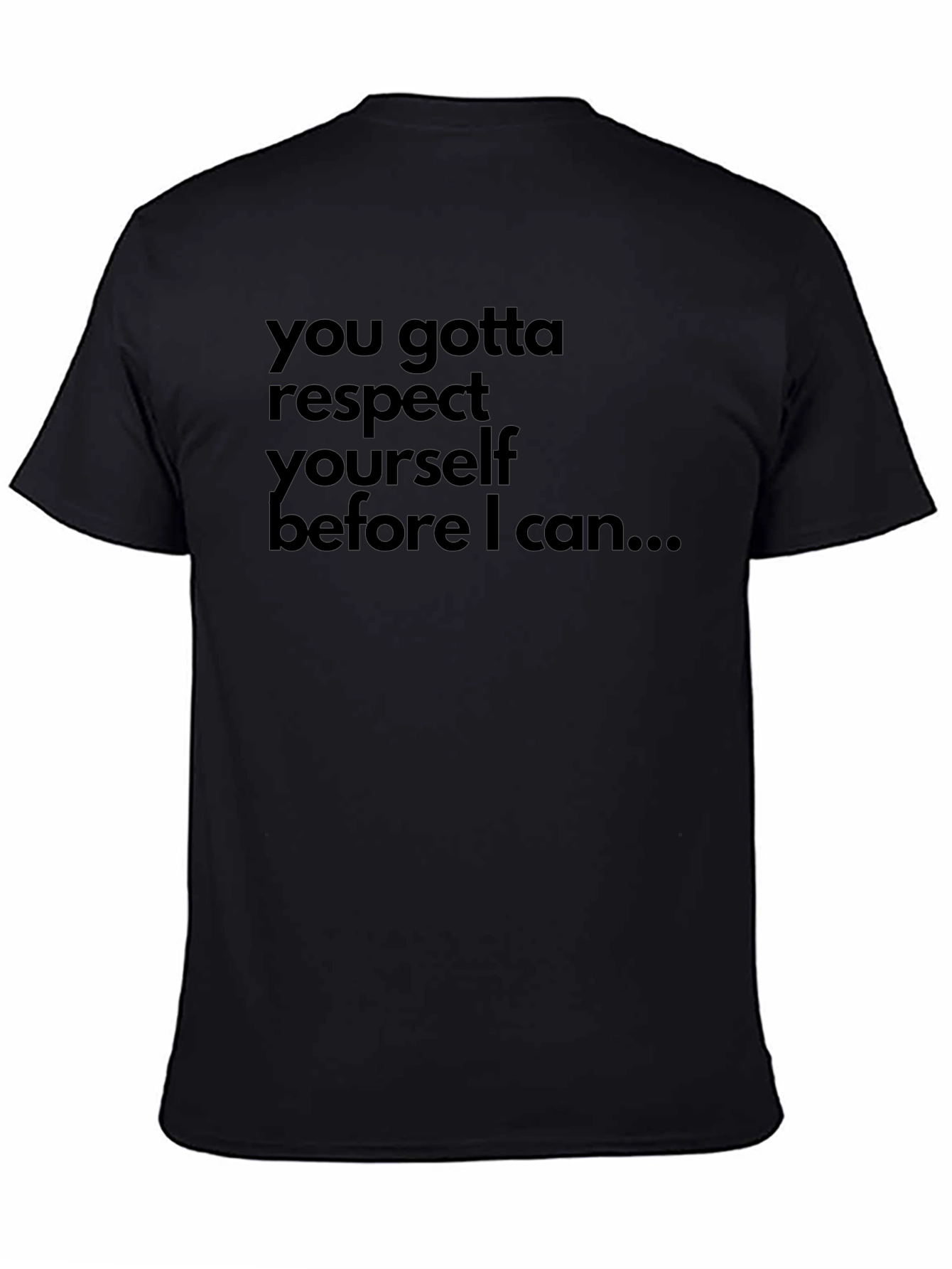 Respect Yourself Graphic Tee - Black Cotton T-Shirt