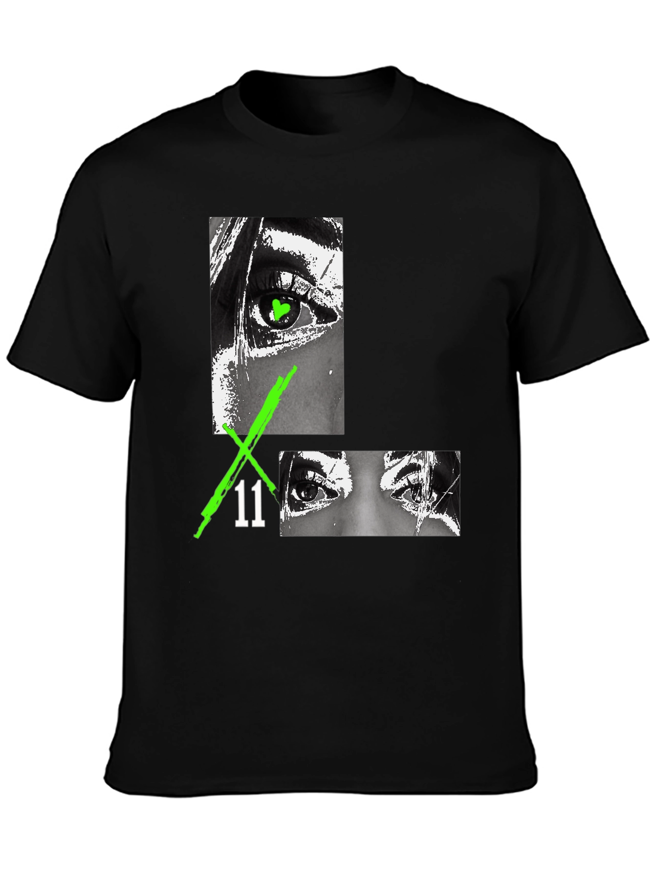 Edgy Eye Graphic Black T-Shirt