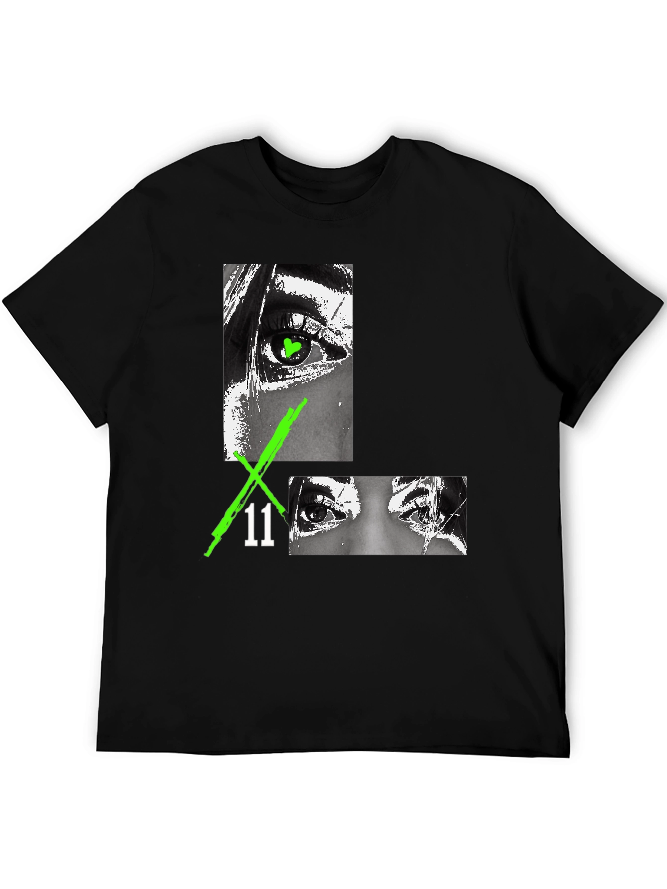 Edgy Eye Graphic Black T-Shirt