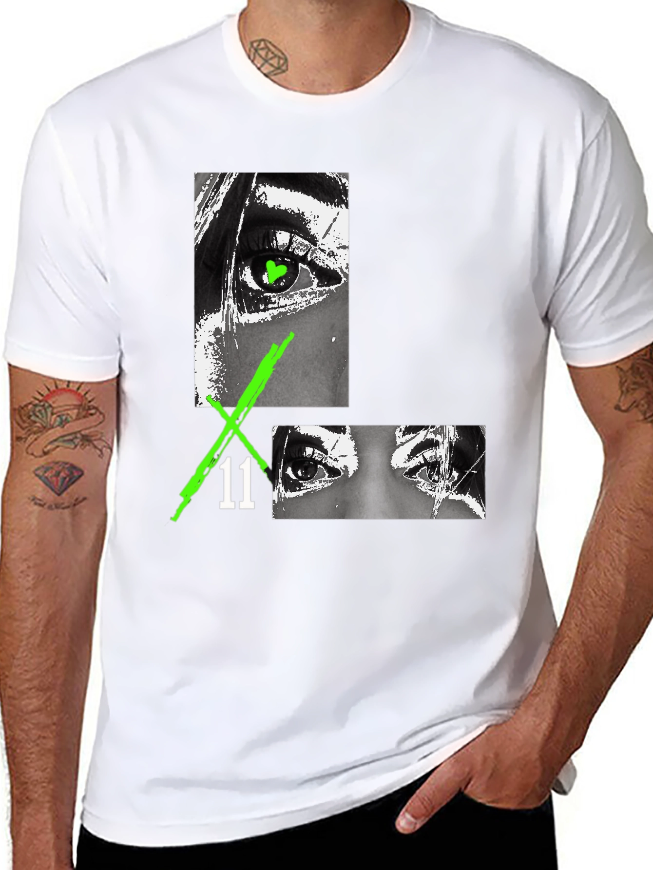 Edgy Eye Graphic Black T-Shirt