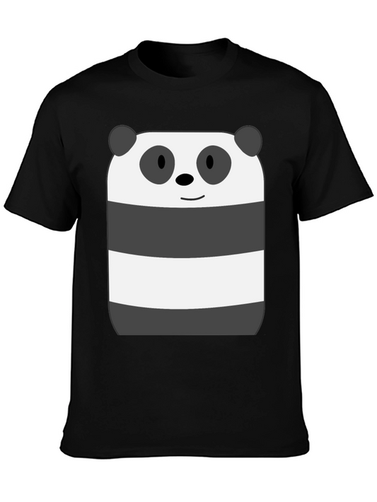 Cartoon Panda Bear Graphic Print T-Shirt