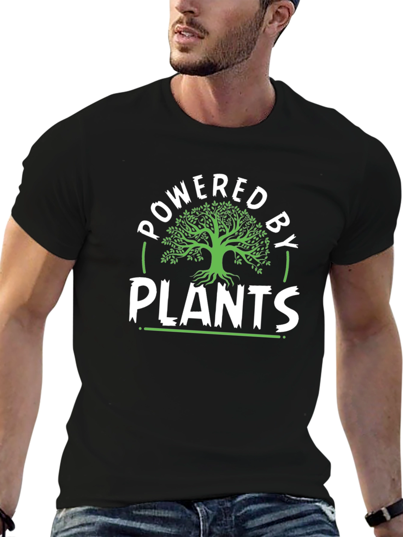 Powered By Plants T-Shirt - Vegan Lifestyle Tee