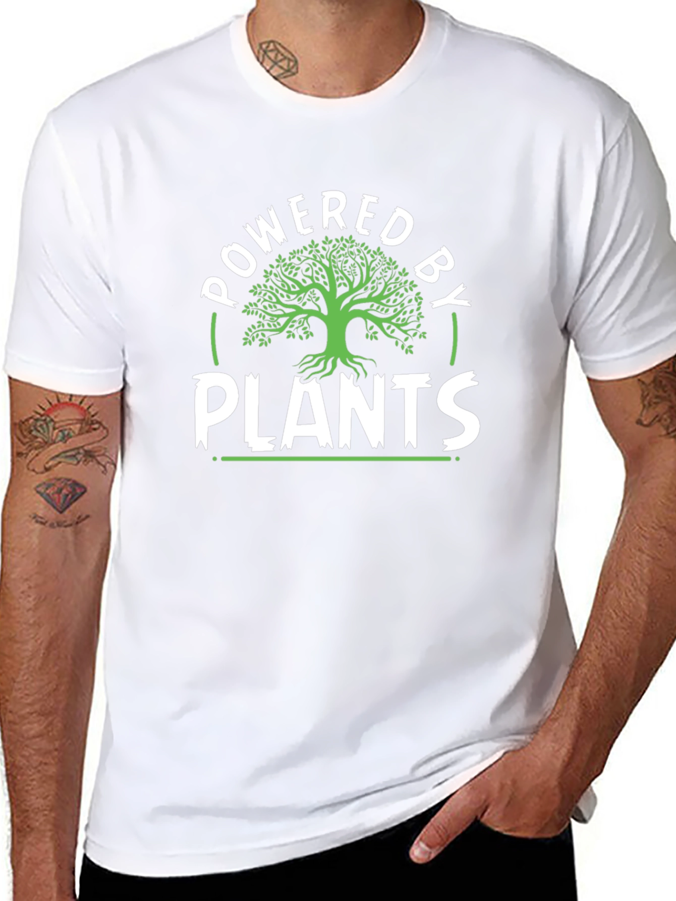 Powered By Plants T-Shirt - Vegan Lifestyle Tee