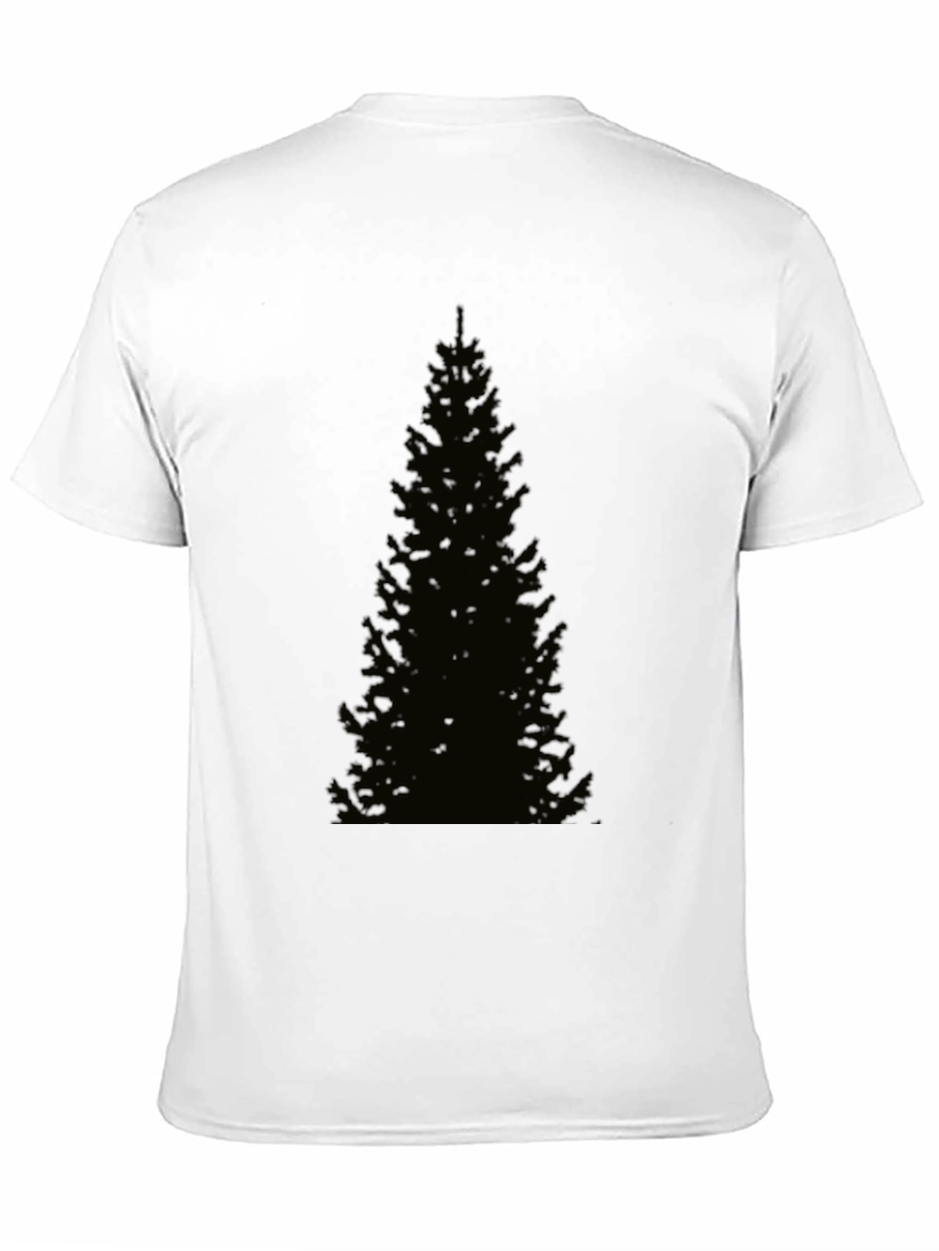 Mens Black Christmas Tree Graphic T-Shirt