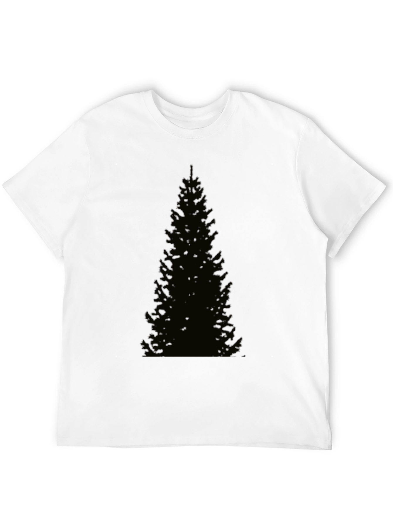 Mens Black Christmas Tree Graphic T-Shirt