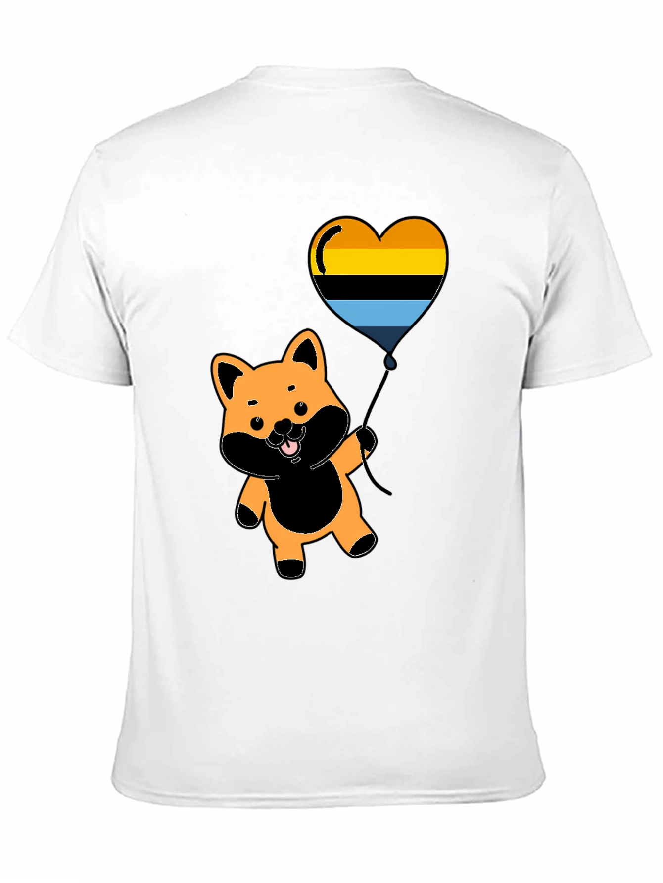 Cute Shiba Inu Heart Balloon Graphic Tee