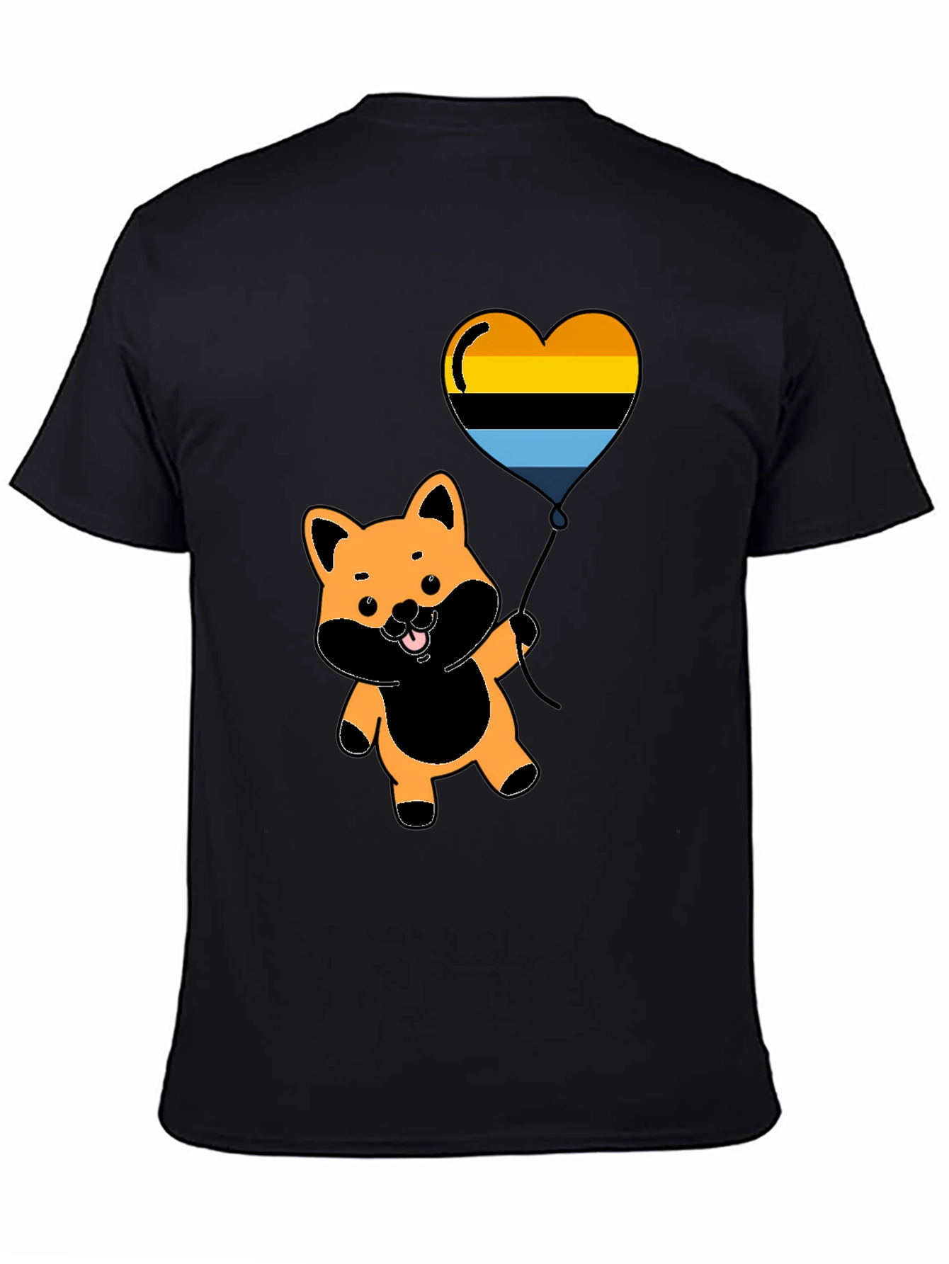 Cute Shiba Inu Heart Balloon Graphic Tee
